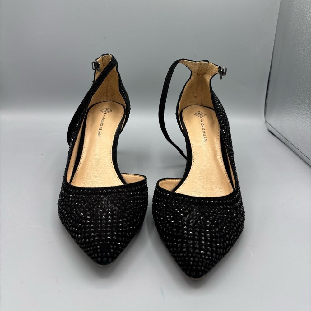 Antonio Melani Black Embellished Dress Pumps